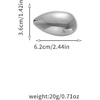 image:imageGeometric Teardrop Brooch for Womensilver teardrop