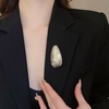 image:imageGeometric Teardrop Brooch for Womensilver teardrop