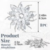image:imageGlass Flower Brooches for Women Large Floral Rhinestone Brooch Clear 1pc