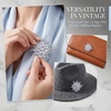 image:imageGlass Flower Brooches for Women Large Floral Rhinestone Brooch Clear 1pc