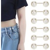 image:imageHealifty 6 Pcs Faux Pearl Brooch Pins Safety Clothing Fasteners for Women
