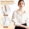 image:imageHealifty 6 Pcs Faux Pearl Brooch Pins Safety Clothing Fasteners for Women