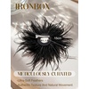 image:imageIRONBOX Feather Brooches and Pins for Women  Large Flower Brooch CorsageBlack