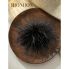 image:imageIRONBOX Feather Brooches and Pins for Women  Large Flower Brooch CorsageBlack