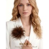image:imageIRONBOX Feather Brooches and Pins for Women  Large Flower Brooch CorsageBronze