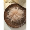 image:imageIRONBOX Feather Brooches and Pins for Women  Large Flower Brooch CorsageChampagne