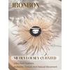 image:imageIRONBOX Feather Brooches and Pins for Women  Large Flower Brooch CorsageChampagne