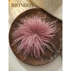 image:imageIRONBOX Feather Brooches and Pins for Women  Large Flower Brooch CorsagePink