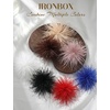 image:imageIRONBOX Feather Brooches and Pins for Women  Large Flower Brooch CorsageRed
