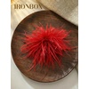 image:imageIRONBOX Feather Brooches and Pins for Women  Large Flower Brooch CorsageRed