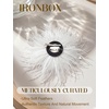 image:imageIRONBOX Feather Brooches and Pins for Women  Large Flower Brooch CorsageWhite