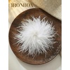 image:imageIRONBOX Feather Brooches and Pins for Women  Large Flower Brooch CorsageWhite