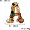 image:imageInitial Brooch Pins AZ 26 Letters Brooches For Women Colorful Enamel Alphabet Pin Pearl Crystal Lapel PinInitial Brooches A