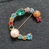image:imageInitial Brooch Pins AZ 26 Letters Brooches For Women Colorful Enamel Alphabet Pin Pearl Crystal Lapel PinInitial Brooches C