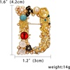 image:imageInitial Brooch Pins AZ 26 Letters Brooches For Women Colorful Enamel Alphabet Pin Pearl Crystal Lapel PinInitial Brooches D