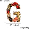 image:imageInitial Brooch Pins AZ 26 Letters Brooches For Women Colorful Enamel Alphabet Pin Pearl Crystal Lapel PinInitial Brooches G