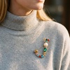 image:imageInitial Brooch Pins AZ 26 Letters Brooches For Women Colorful Enamel Alphabet Pin Pearl Crystal Lapel PinInitial Brooches J