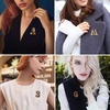 image:imageInitial Brooch Pins AZ 26 Letters Brooches For Women Colorful Enamel Alphabet Pin Pearl Crystal Lapel PinInitial Brooches S