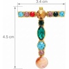 image:imageInitial Brooch Pins AZ 26 Letters Brooches For Women Colorful Enamel Alphabet Pin Pearl Crystal Lapel PinInitial Brooches T