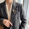 image:imageInitial Brooch Pins AZ 26 Letters Brooches For Women Colorful Enamel Alphabet Pin Pearl Crystal Lapel PinInitial Brooches V