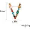 image:imageInitial Brooch Pins AZ 26 Letters Brooches For Women Colorful Enamel Alphabet Pin Pearl Crystal Lapel PinInitial Brooches V