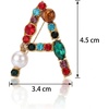 image:imageInitial Brooch Pins AZ 26 Letters Brooches For Women Colorful Enamel Alphabet Pin Pearl Crystal Lapel PinNew Initial Brooches A