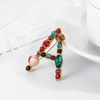 image:imageInitial Brooch Pins AZ 26 Letters Brooches For Women Colorful Enamel Alphabet Pin Pearl Crystal Lapel PinNew Initial Brooches A