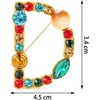 image:imageInitial Brooch Pins AZ 26 Letters Brooches For Women Colorful Enamel Alphabet Pin Pearl Crystal Lapel PinNew Initial Brooches D