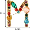 image:imageInitial Brooch Pins AZ 26 Letters Brooches For Women Colorful Enamel Alphabet Pin Pearl Crystal Lapel PinNew Initial Brooches M