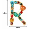 image:imageInitial Brooch Pins AZ 26 Letters Brooches For Women Colorful Enamel Alphabet Pin Pearl Crystal Lapel PinNew Initial Brooches R