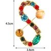 image:imageInitial Brooch Pins AZ 26 Letters Brooches For Women Colorful Enamel Alphabet Pin Pearl Crystal Lapel PinNew Initial Brooches S
