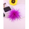 image:imageLarge Feather Flower Brooch Pin for Women Men Elegant Floral Lapel Pin Corsage Hairpin for Shawl Dress Suit Ceremony Clothes Accessories for Dance Banquet Prom Wedding Party 150mmHot Pink