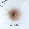 image:imageLarge Feather Flower Brooch Pin for Women Men Elegant Floral Lapel Pin Corsage Hairpin for Shawl Dress Suit Ceremony Clothes Accessories for Dance Banquet Prom Wedding Party 150mmKhaki