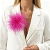 image:imageLarge Feather Flower Brooch Pin for Women Men Elegant Floral Lapel Pin Corsage Hairpin for Shawl Dress Suit Ceremony Clothes Accessories for Dance Banquet Prom Wedding Party 150mmHot Pink