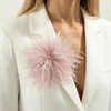 image:imageLarge Feather Flower Brooch Pin for Women Men Elegant Floral Lapel Pin Corsage Hairpin for Shawl Dress Suit Ceremony Clothes Accessories for Dance Banquet Prom Wedding Party 150mmLight Purple