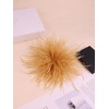 image:imageLarge Feather Flower Brooch Pin for Women Men Elegant Floral Lapel Pin Corsage Hairpin for Shawl Dress Suit Ceremony Clothes Accessories for Dance Banquet Prom Wedding Party 150mmGold