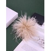 image:imageLarge Feather Flower Brooch Pin for Women Men Elegant Floral Lapel Pin Corsage Hairpin for Shawl Dress Suit Ceremony Clothes Accessories for Dance Banquet Prom Wedding Party 150mmLight Brown