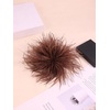 image:imageLarge Feather Flower Brooch Pin for Women Men Elegant Floral Lapel Pin Corsage Hairpin for Shawl Dress Suit Ceremony Clothes Accessories for Dance Banquet Prom Wedding Party 150mmBrown
