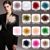 image:imageLarge Feather Flower Brooch Pin for Women Men Elegant Floral Lapel Pin Corsage Hairpin for Shawl Dress Suit Ceremony Clothes Accessories for Dance Banquet Prom Wedding Party 150mmOlive green