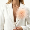 image:imageLarge Feather Flower Brooch Pin for Women Men Elegant Floral Lapel Pin Corsage Hairpin for Shawl Dress Suit Ceremony Clothes Accessories for Dance Banquet Prom Wedding Party 150mmPinkish Brown
