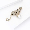 image:imageLeopard Brooch Pin for Women Rhinestone Crystal Cheetah Animal Brooch with Pearl Lapel Pin Fashion Jewelry for Jacket Scarf CoatGolden