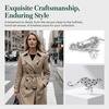image:imageLeopard Brooch Pin for Women Rhinestone Crystal Cheetah Animal Brooch with Pearl Lapel Pin Fashion Jewelry for Jacket Scarf CoatSilvery