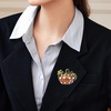image:imageMALOYANVE Pumpkin Brooch Pin Halloween Thanksgiving BroochBlack  Pink  Gold