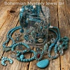 image:imageMystery Jewelry Jar for Women Gothic Witchy Vintage Jewelry Gift SetGoth Boho Mixed Punk Everyday NecklacesEarrings RingsBraceletsBanglesUnique Alternative Fashion Romantic Cute Present for HerTurquoise