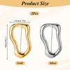 image:imageOuligay 2 PCS GoldSilver Brooch Pins for Women Irregular Metal Brooches