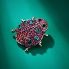 image:imageRhinestone Ladybug Brooch Pins for Women Men Cartoon Enamel Beetle Red Black Insect Seven Star Animal Chic Crystal Lapel Pin for Wedding Christmas Party Hat Bag Suit Dress Clothes Trendy AccessoriesPink ladybug