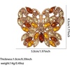 image:imageSparkling Butterfly Rhinestone BroochVintage Gold Plated Crystal Lapel PinElegant Butterfly Pin for ScarfCoatWedding PartyFashion Accessories Jewelry for WomenYellow