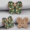 image:imageSparkling Butterfly Rhinestone BroochVintage Gold Plated Crystal Lapel PinElegant Butterfly Pin for ScarfCoatWedding PartyFashion Accessories Jewelry for WomenGreen