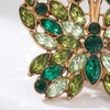 image:imageSparkling Butterfly Rhinestone BroochVintage Gold Plated Crystal Lapel PinElegant Butterfly Pin for ScarfCoatWedding PartyFashion Accessories Jewelry for WomenGreen