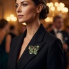image:imageSparkling Butterfly Rhinestone BroochVintage Gold Plated Crystal Lapel PinElegant Butterfly Pin for ScarfCoatWedding PartyFashion Accessories Jewelry for WomenGreen